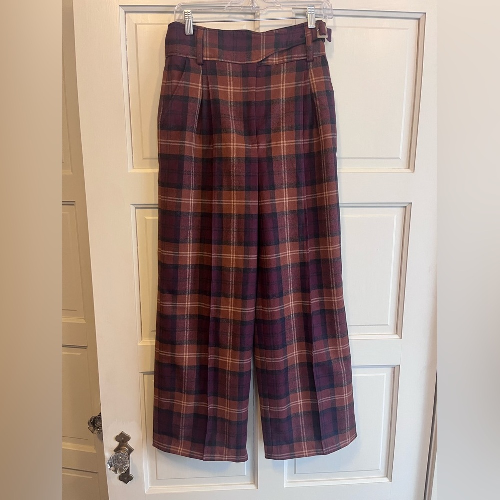 Sezane Plaid Trousers